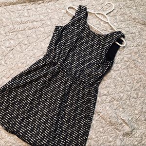 Black and white lace dress